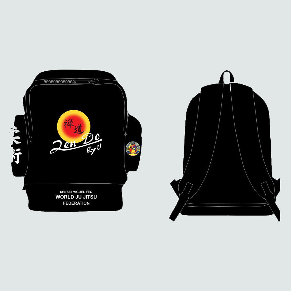 MOCHILA ZAPATERO NEGRA SUBLIMADA